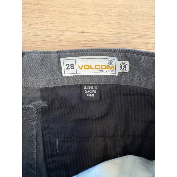 Volcom Big Boys Frickin Modern Stretch Pants - Dark gray size 28/14 - Picture 2 of 3